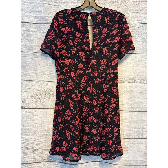 All Saints Luca Eira Floral Print Dress Size 8 - Picture 3 of 3